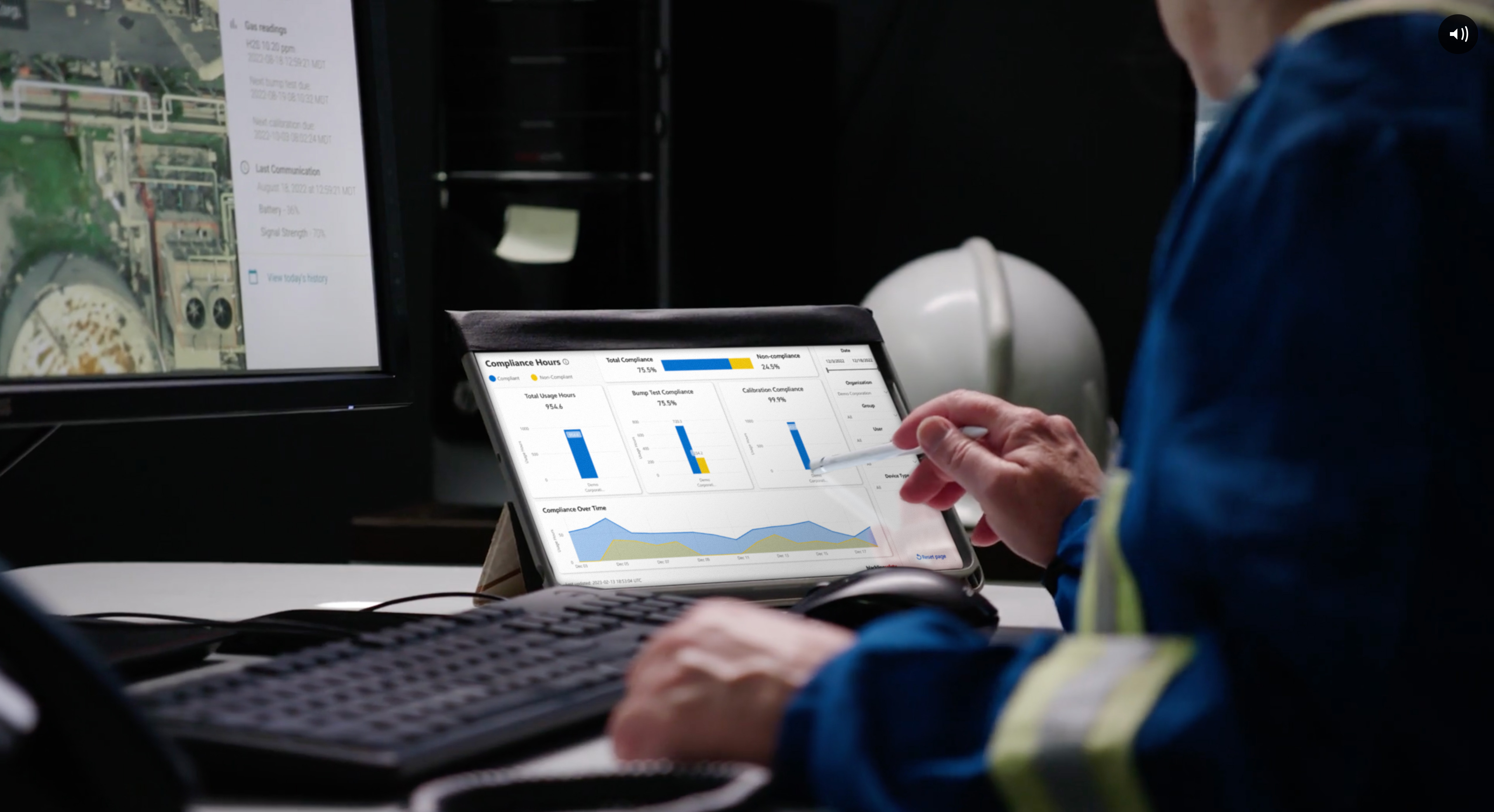 Gas detection compliance analytics