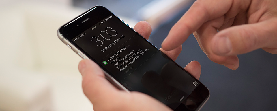 Imágenes del blog: alerta en el iPhone