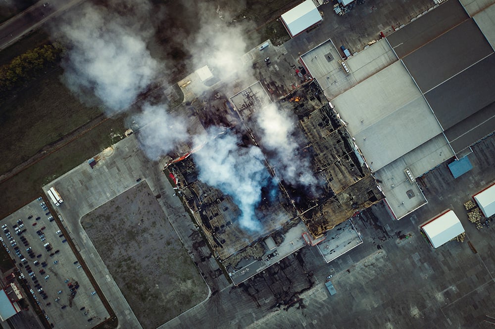 Fire and Hazmat gas detection scene