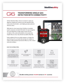 G6 connected single-gas detector - ensure safety & manage compliance.