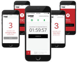 Easily trigger an emergency alert with Loner mobile