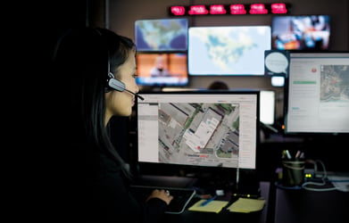 Safety monitoring with screens in background