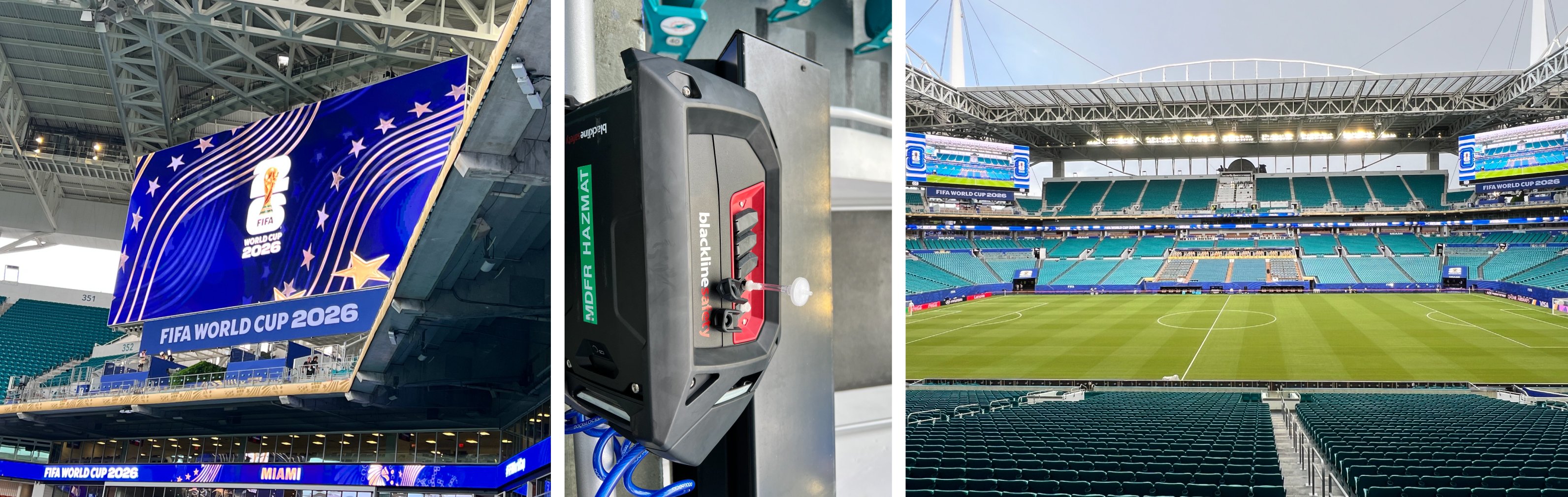 Blackline EXO 8 area monitors running smoothly and staying connected at the 2026 FIFA World Cup
