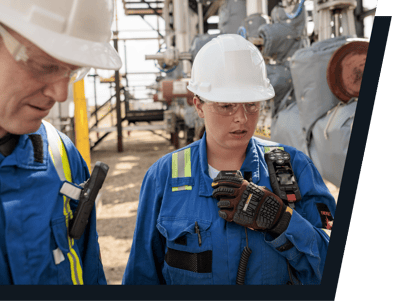 Blackline's G8 used to connect workers in the field.