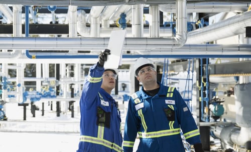 Paradas com detector de gás único e turnarounds dos trabalhadores da refinaria