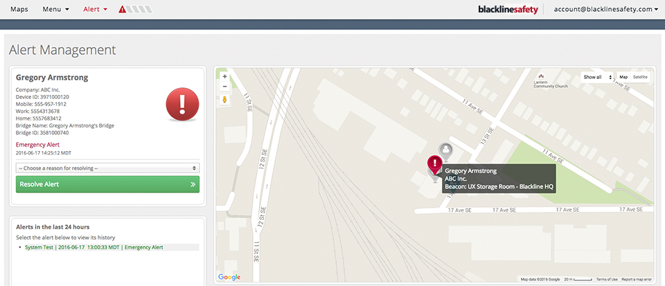 Premio Red Dot Blackline Avviso in tempo reale