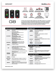 G8 Portable Gas Detector and Lone Worker Safety Device Datasheet